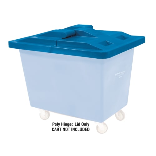 Royal Basket 12 Bushel Poly Hinged Lid, Blue